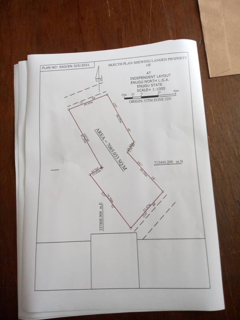 7000 Sqm Plot @ Independence Lay Out Enugu.
